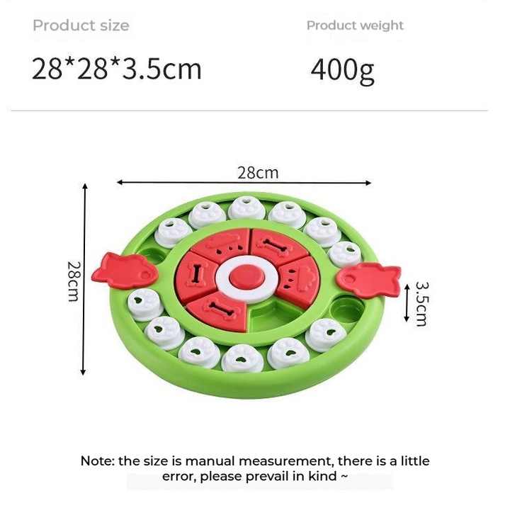 Blue Interactive Pet Puzzle Feeder Toy - Slow Eating & Mental Stimulation Game for Dogs & Cats