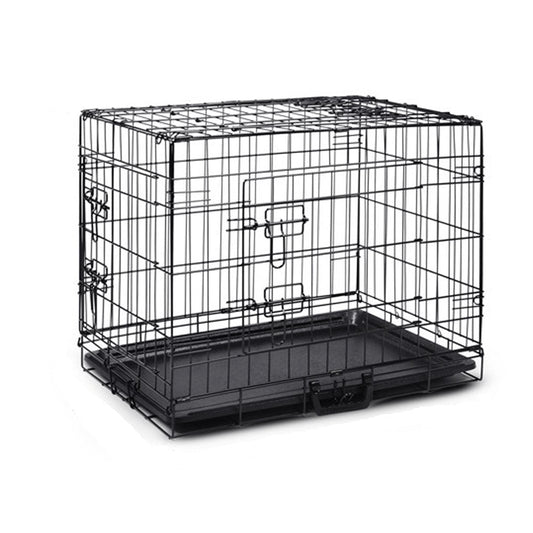 42 Portable Pet Dog Cage Collapsible Metal Crate Kennel"