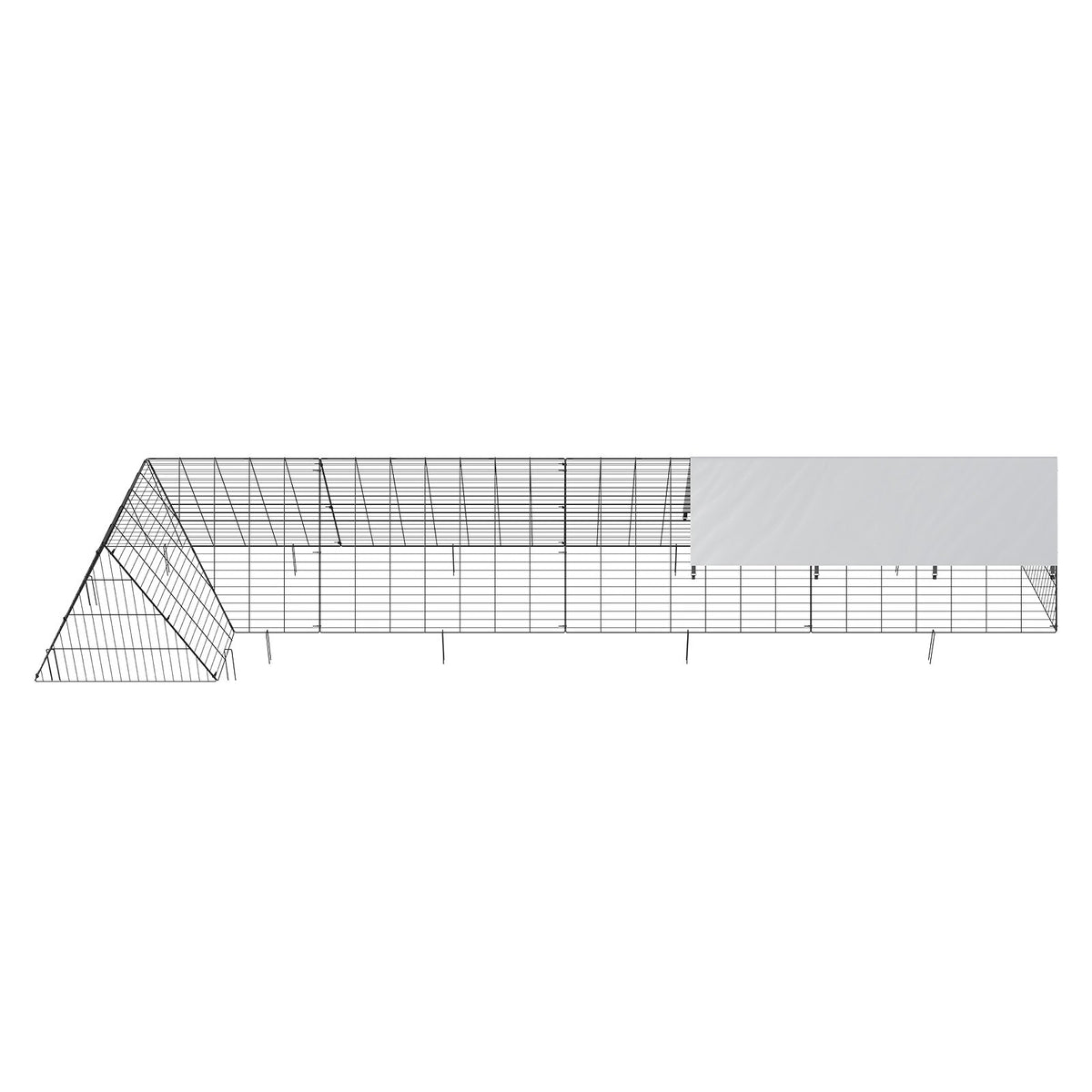 VEVOR Chicken Tunnels, 400x100x61.5 cm(LxWxH) Chicken Tunnels for Yard, Portable Chicken Tunnels for Outside with Corner Frames, Chicken Coop Run, Suitable for Chickens, Ducks, Rabbits